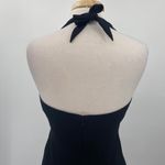 Vintage 90s Jones New York Dress Halter Dress Beaded Detail Black Womens Small Photo 7