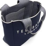 Ted Baker | Navy Jacquard Knit Sara Logo Tote w/ Crossbody Strap Photo 1