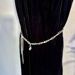 Ted Baker  Nellieh Wide Leg Velvet Jumpsuit
Silver Tone Chain Belt Sz 4 (10)🧡 Photo 10