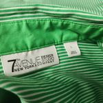 Ny&co 7th Sve NY& green white striped short sleeve button down size large Photo 4