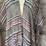 American Eagle Kimono Cover Up Open Front Caridgan Longline Boho Fringe One Size Photo 4
