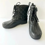 SPERRY Top Sider Women’s Size 7 Gosling Black Quilted Boots Waterproof Ankle‎ Photo 2