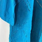 Soft Surroundings NWT Blue Nightingale Topper Open Front Eyelet Cardigan Photo 5