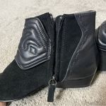 ZARA Woman Black Leather Quilted Suede Ankle Booties Women’s EU 36 US 5.5 Photo 7