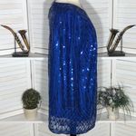 Bob Mackie NWT  Wearable Art Convertible Tunic/Dress Sequined Mesh Royal Blue 3X Photo 2