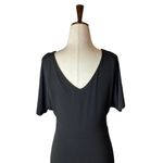 Velvet Graham And Spencer Black Jersey Knit Short Split Sleeve Mini Dress XS Photo 3