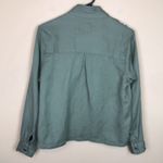 Rails Women’s Linen Blend Military Style Utility Hidden Button-Up Shirt Shacket Photo 5