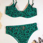 Boutique 1135 green cheetah belted swimsuits Photo 2