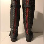 Journee Collection gray red tall boots women size 10 Photo 4
