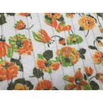 Rissi Sweater Women Short sleeve White Orange Green Sweater 1960s 1970s Small Photo 1