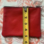 American Apparel Red leather carry all jewelry bag makeup purse clutch unisex design Photo 4