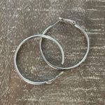 Silver Hoop Earrings, Flaw Photo 0