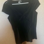 DKNY FINAL MARKDOWN Women's Black V-Neck Top 8 Photo 0