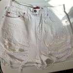 Signature 8 Distressed White Denim Shorts Photo 0
