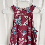 Altar'd State Altar’d State Burgundy Floral Romper Photo 1