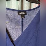 a.n.a Navy Floral Blouse with White Accents Photo 1