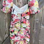 ZARA NWT  Ruched Puff Sleeve Floral Dress Size Small Photo 11