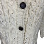 Kilronan Irish Merino Wool Cream Cable Knit Cardigan Sweater Small Photo 3