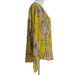 Tolani NEW  Collection Size Medium  Top Blouse Pleated Colorful Long Sleeve Photo 2