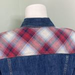 Gap X Pendleton icon denim jean jacket with plaid detail ladies medium Photo 7