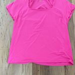 Etcetera  Bright Pink Square Neck Short Sleeve Tee Photo 5