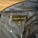 Tadashi Shoji Vesta Sequin Off-Shoulder Evening Gown Navy Formal Dress Size 16 Photo 9