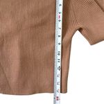 Hazel Moon Ribbed Cropped‎ Long Sleeve Brown Shirt Size XS Y2K Normcore Photo 4