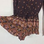 Urban Outfitters  Ecote Helena Romper Small Brown Floral Boho Bell Sleeve Photo 8