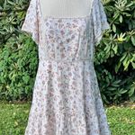 Milkmaid Dress L Crochet Cottagecore American Eagle AE Dainty Floral Size L Photo 0