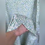 STORQ maternity dress shirt floral print size 3 /medium Green Photo 8