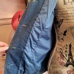 Denim&Co Blue Floral Embroidered Jean Jacket Size XS Photo 3