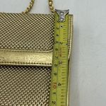 Whiting & Davis Whiting Davis International Gold Metal Mesh Structured Crossbody/Clutch Mirror Photo 11