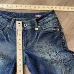 Akademiks Low Rise Boot Cut Jeans Embellished Lace Flap Pocket Women’s Size 28 Photo 14