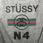 Stüssy Gray Stussy No 4 Wide Neck Raw Edge Long Sleeve T Shirt Size M Photo 1