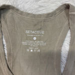 Set Active  ribbed tank top in Oat Milk Photo 2