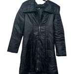 Vince Knee Length Lightweight Black Zip Up Puffer Jacket Sz L Photo 1