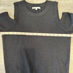 Rebecca Minkoff metallic thread long sleeve cold shoulder sweater small J37 Photo 3