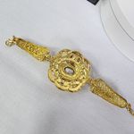 Gold Luxury Statement Bracelet Red Stone New Photo 4