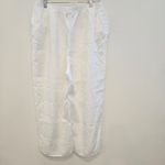 Flax  white linen wide leg cropped pants Lagenlook Minimalist Boho Photo 8