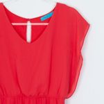 Buttons Short Sleeve Chiffon Dress Size Medium Photo 1