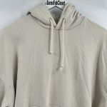 ZARA Cream Pullover Cinched Hoodie Sweatshirt Pocket Casual Women's Size Small Photo 1