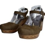 Pierre Dumas Shoes Womens Size 8.5 Brown Mary Jane Block Heel Faux Wood platform Photo 1