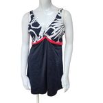 Tropical Escape  Black, White, & Red Swim Dress (14) Photo 1