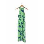 Likely Karrica Maxi Dress Green Blue Floral Print Cut Out Halter Size 8 NEW Photo 3