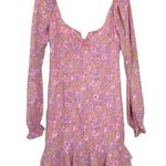 Likely  Lyssa Pink Floral Long Sleeve Mini Length Dress Photo 0