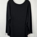 Dress Barn Black Floral Mixed Media Chiffon Front Lace Detail Plus Size Blouse Photo 4