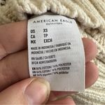 American Eagle cream open crochet knit sweater size XS Photo 4