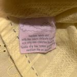 Elevenses Anthropologie Rouleau Button Yellow Floral Eyelet Lace Peplum Jacket Photo 8