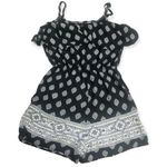 Iris  Aztec Print Ruffled Sleeveless Romper Photo 2