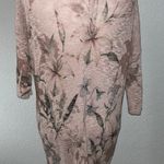 Ginger G Blush Long Kimono Tan Floral Cardigan Shawl Size Large Photo 1